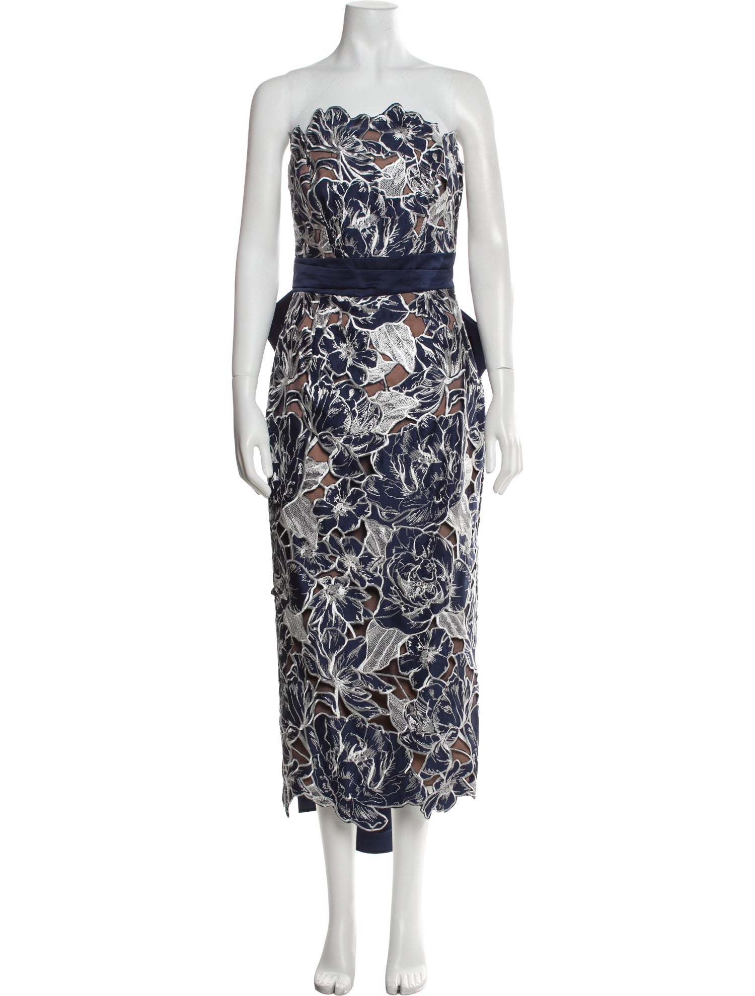 Marchesa Notte Printed Long Dress