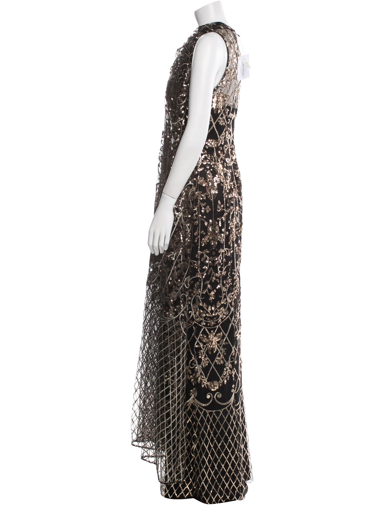 Marchesa Notte Printed Long Dress w/ Tags