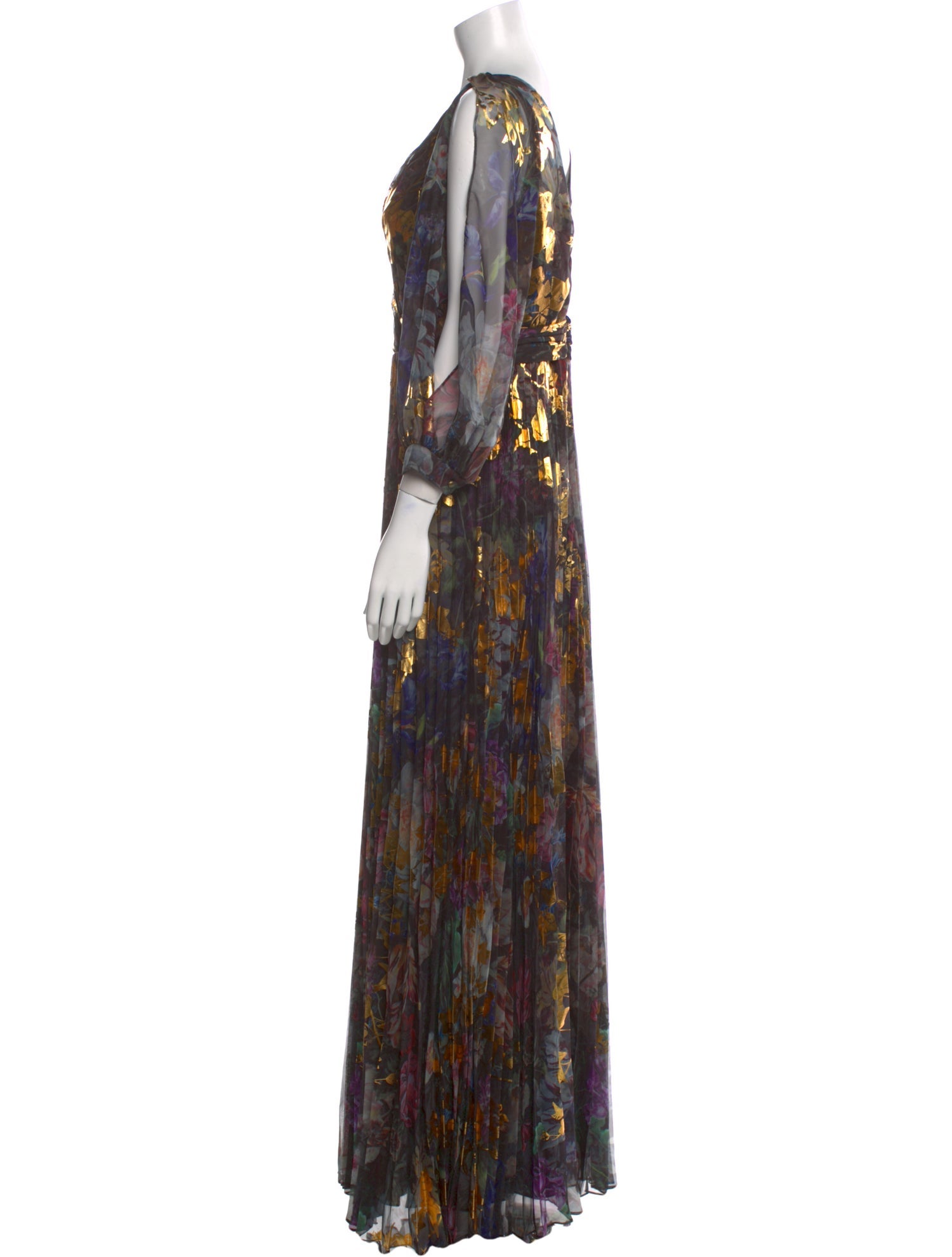 Marchesa Notte Printed Long Dress w/ Tags