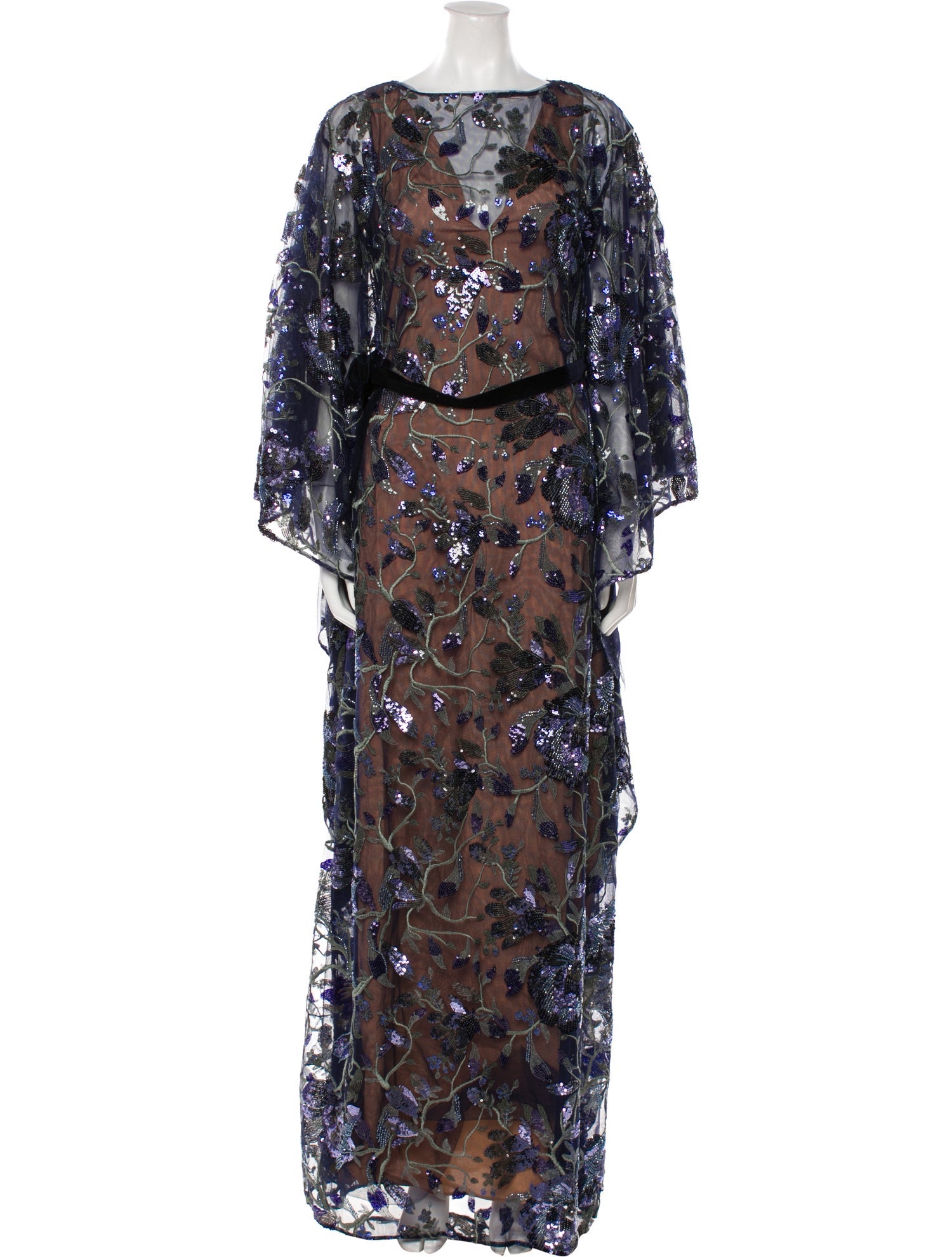 Marchesa Notte Printed Long Dress w/ Tags
