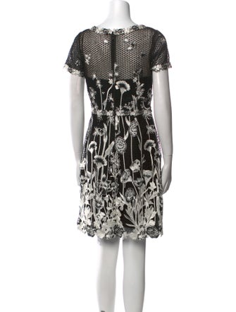 Marchesa Notte Printed Knee-Length Dress
