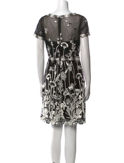 Marchesa Notte Printed Knee-Length Dress
