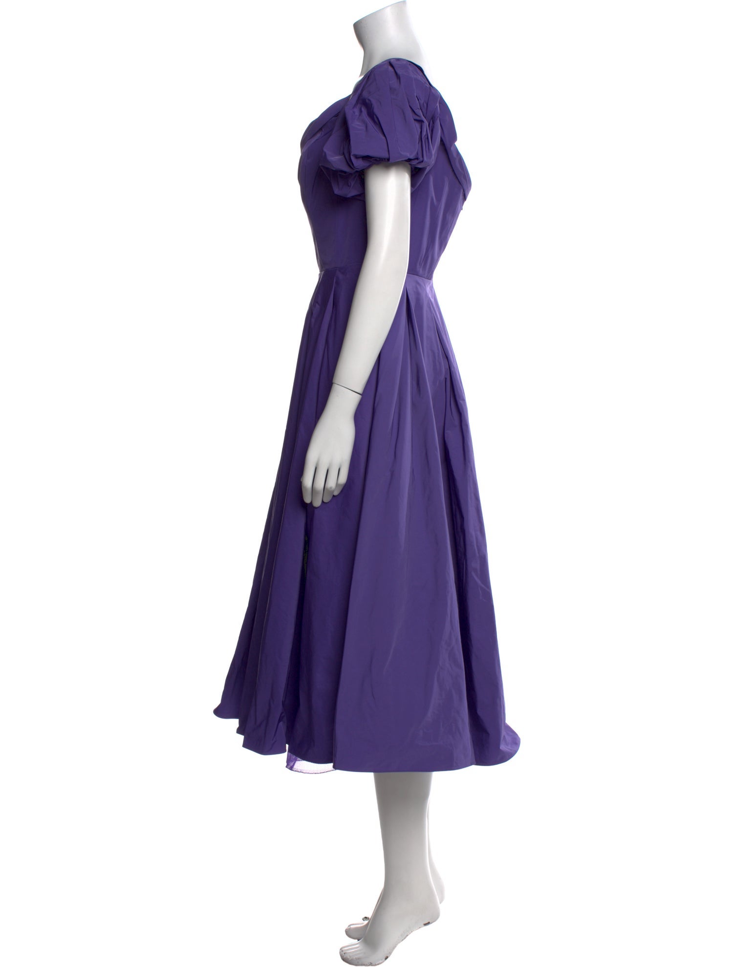 Marchesa Notte V-Neck Midi Length Dress