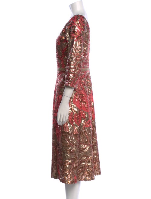 Marchesa Notte Nylon Midi Length Dress