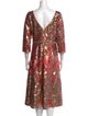 Marchesa Notte Nylon Midi Length Dress