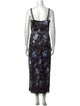 Marchesa Notte Floral Print Long Dress