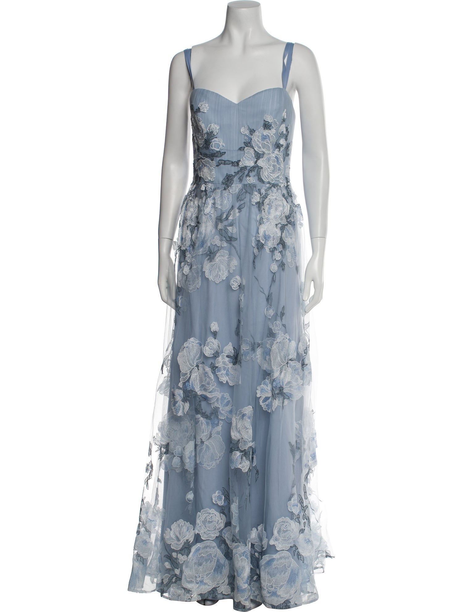 Marchesa Notte Floral Print Long Dress w/ Tags
