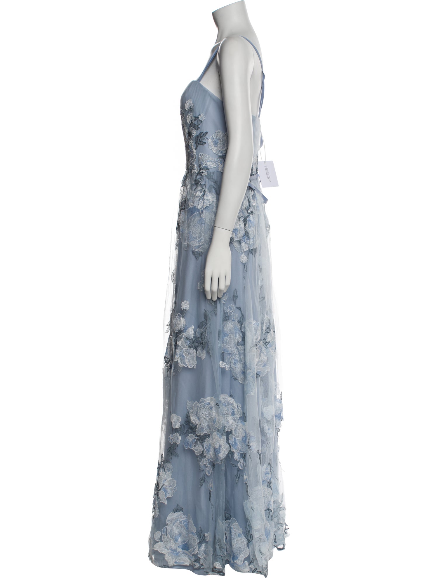 Marchesa Notte Floral Print Long Dress w/ Tags