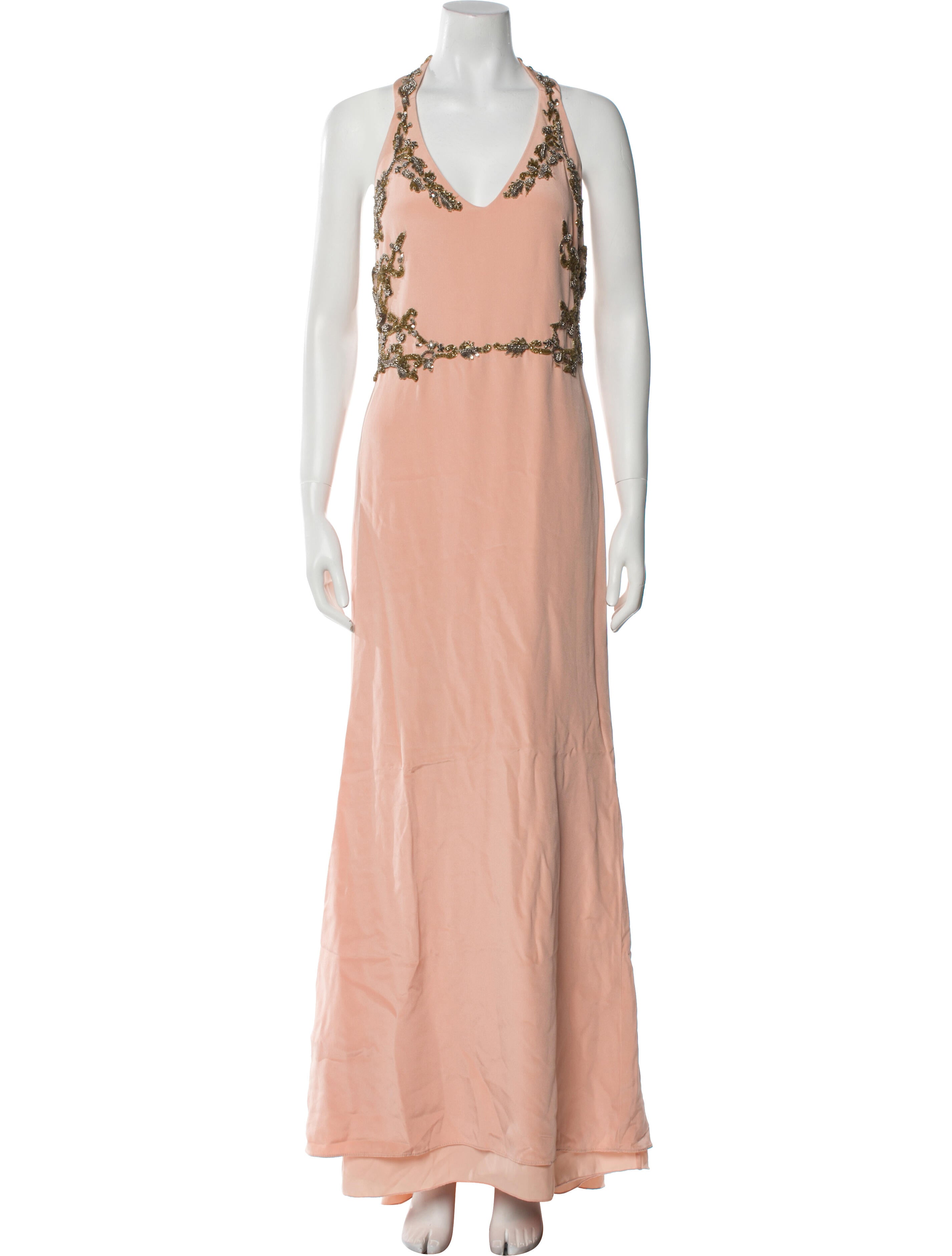 Marchesa Notte Silk Long Dress