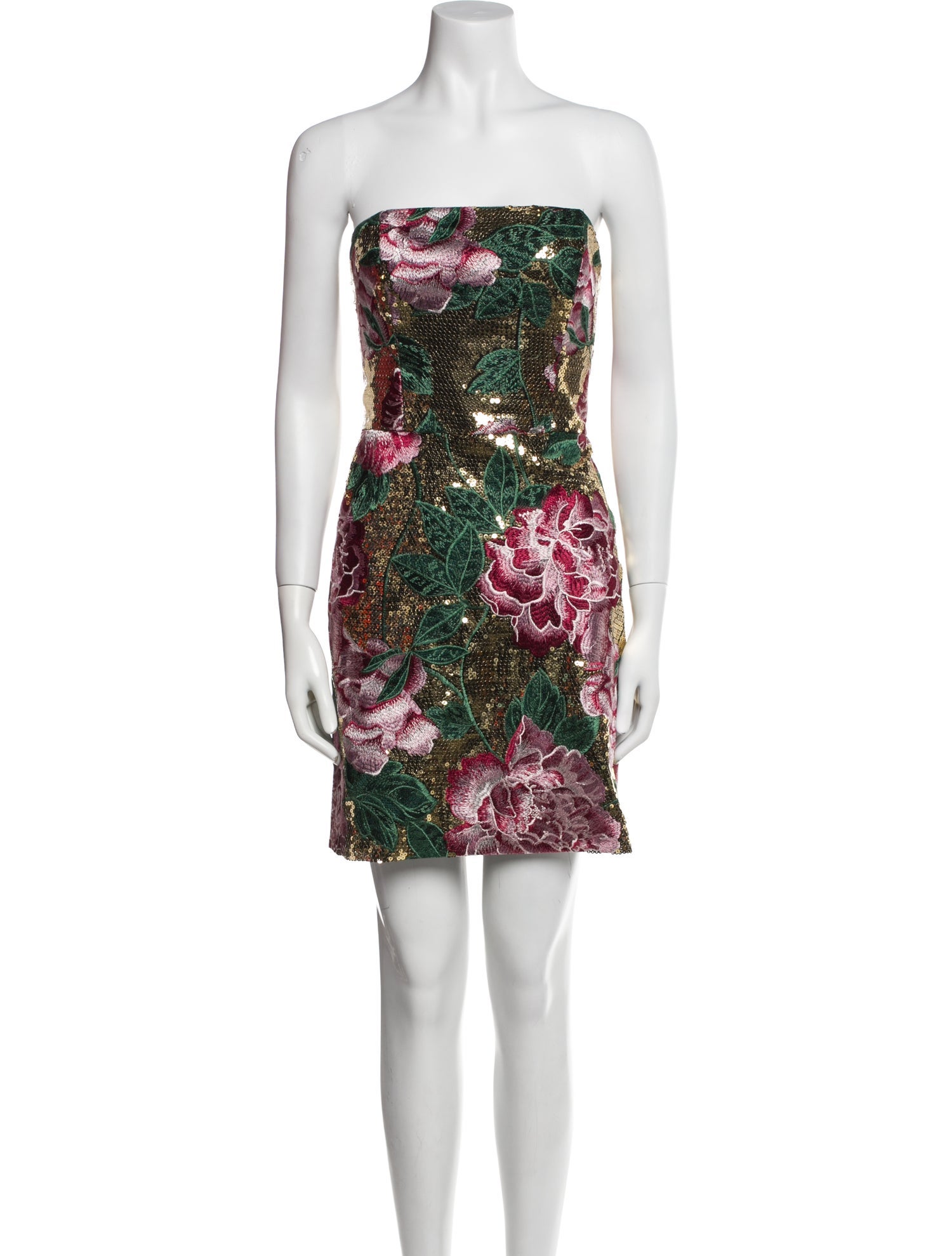Marchesa Notte Printed Mini Dress