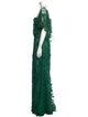 Marchesa Notte Lace Pattern Long Dress