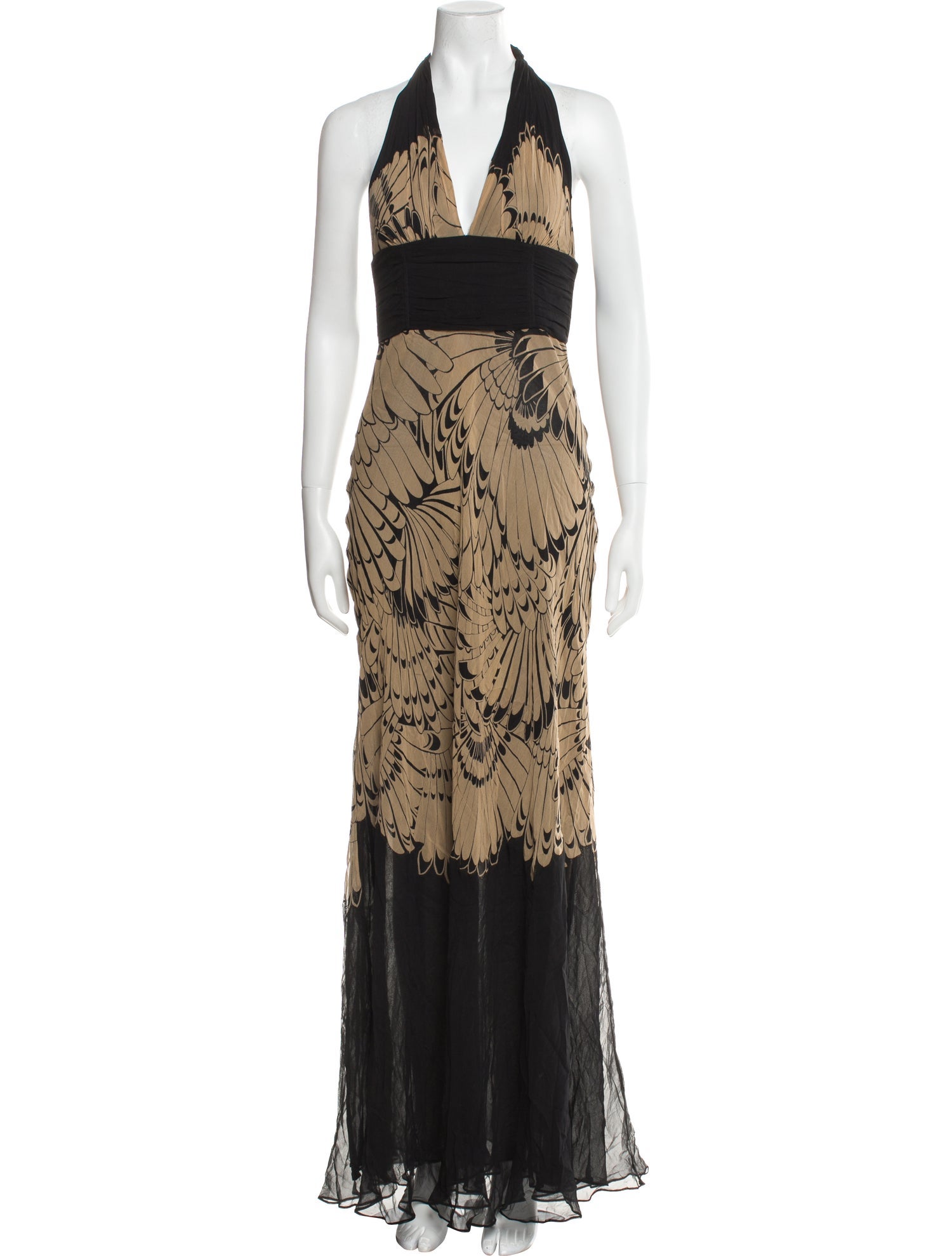 Marchesa Notte Silk Long Dress