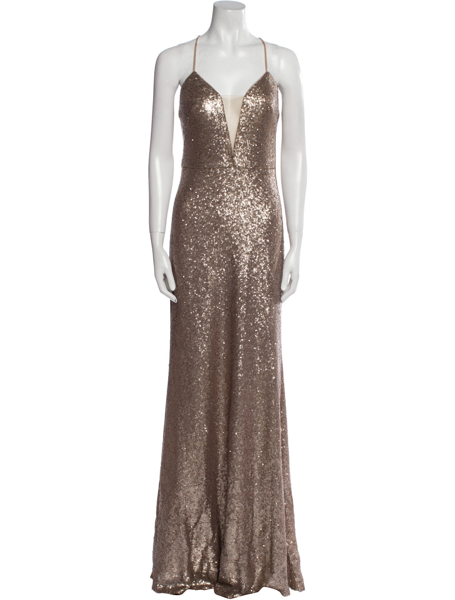Marchesa Notte V-Neck Long Dress w/ Tags