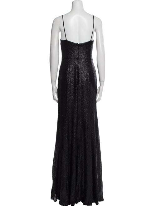 Marchesa Notte V-Neck Long Dress