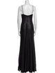 Marchesa Notte V-Neck Long Dress