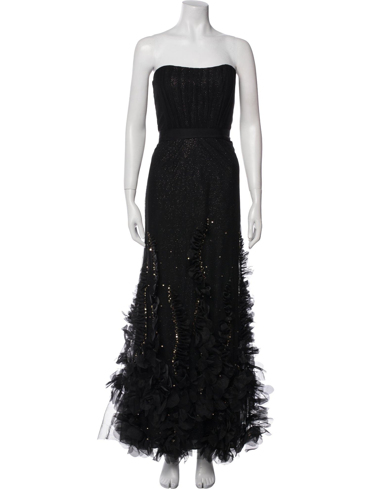 Marchesa Notte Strapless Long Dress