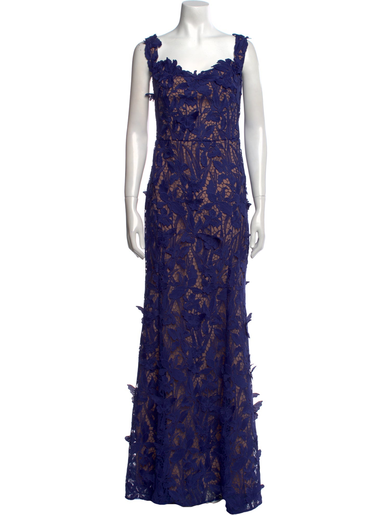Marchesa Notte Lace Pattern Long Dress w/ Tags