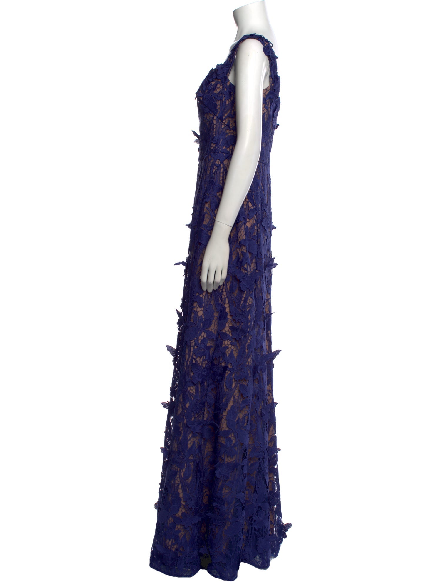 Marchesa Notte Lace Pattern Long Dress w/ Tags