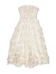 Marchesa Notte Lace Pattern Midi Length Dress