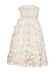 Marchesa Notte Lace Pattern Midi Length Dress