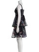 Marchesa Notte Floral Print Mini Dress