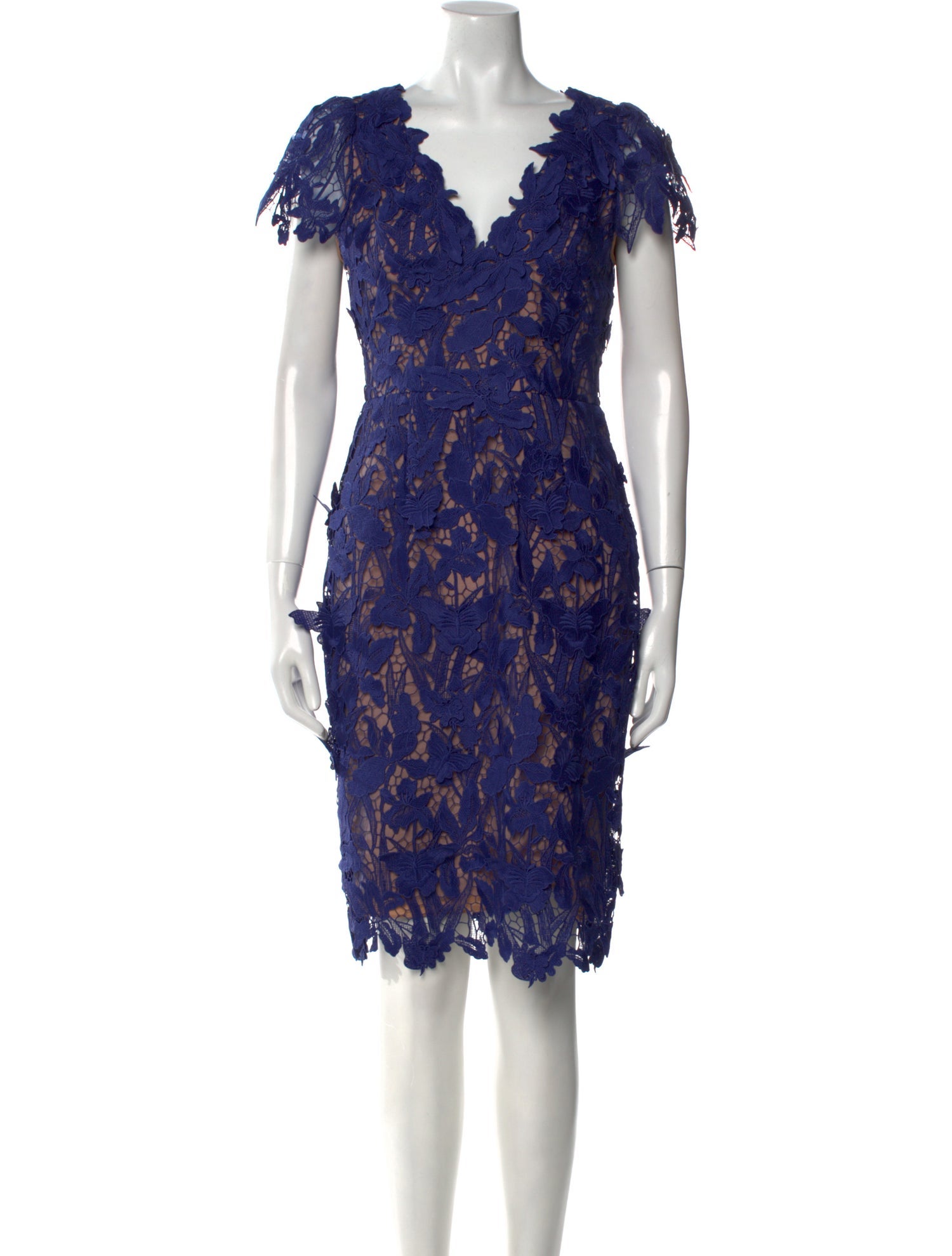 Marchesa Notte Lace Pattern Knee-Length Dress w/ Tags