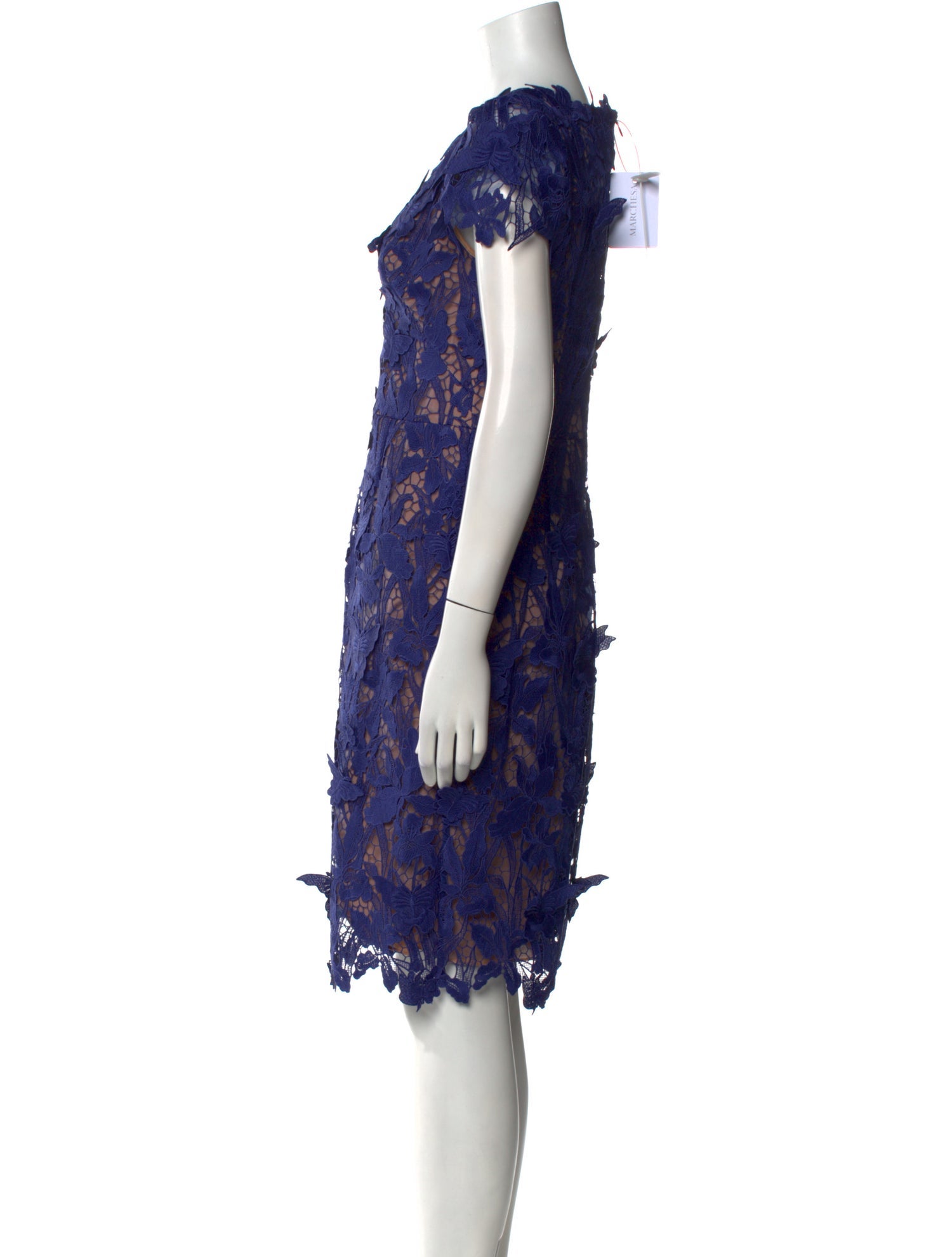 Marchesa Notte Lace Pattern Knee-Length Dress w/ Tags