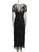 Marchesa Notte Lace Pattern Long Dress
