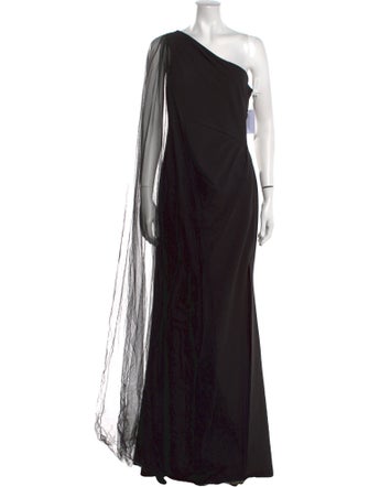 Marchesa Notte One-Shoulder Long Dress