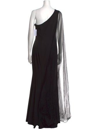 Marchesa Notte One-Shoulder Long Dress