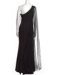 Marchesa Notte One-Shoulder Long Dress