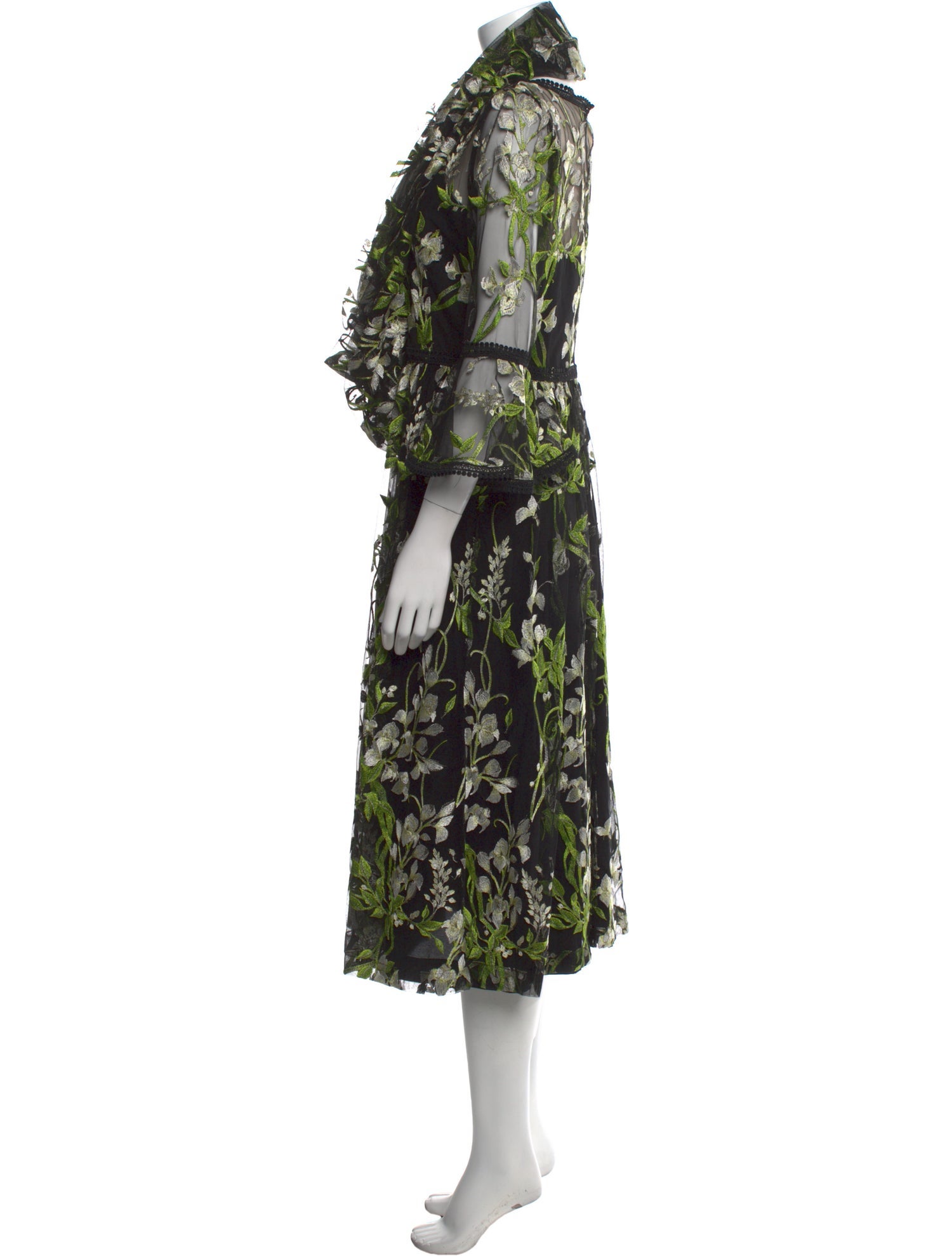 Marchesa Notte Nylon Midi Length Dress