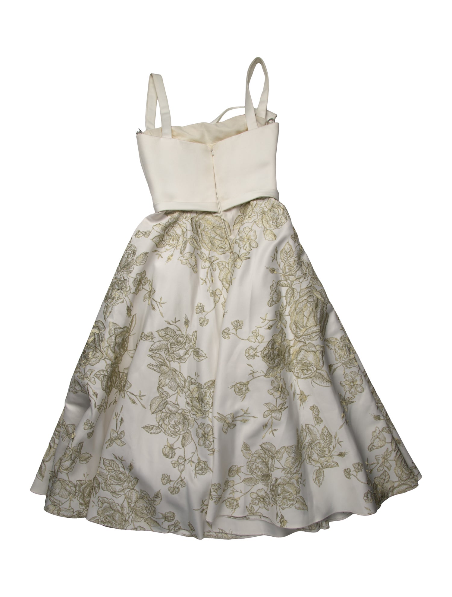 Marchesa Notte Floral Print Midi Length Dress