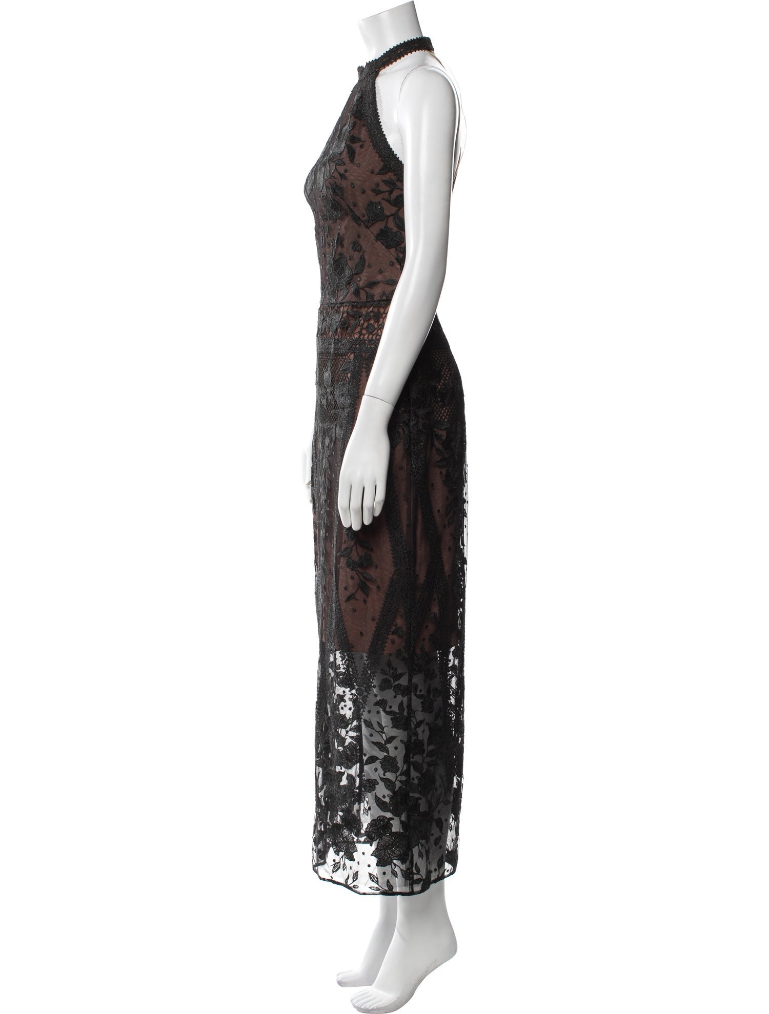 Marchesa Notte Lace Long Dress