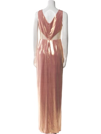 Marchesa Notte V-Neck Long Dress
