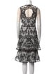 Marchesa Notte Lace Pattern Midi Length Dress