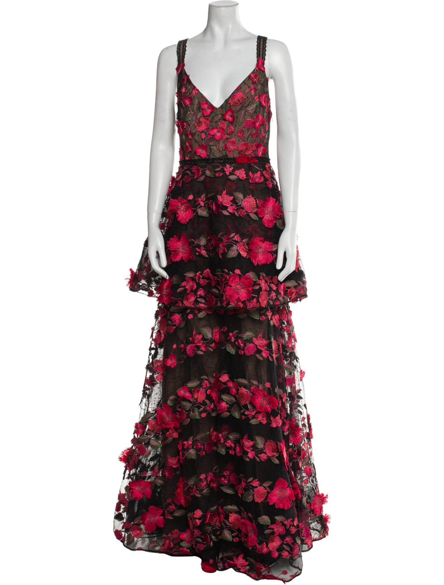 Marchesa Notte Nylon Long Dress w/ Tags