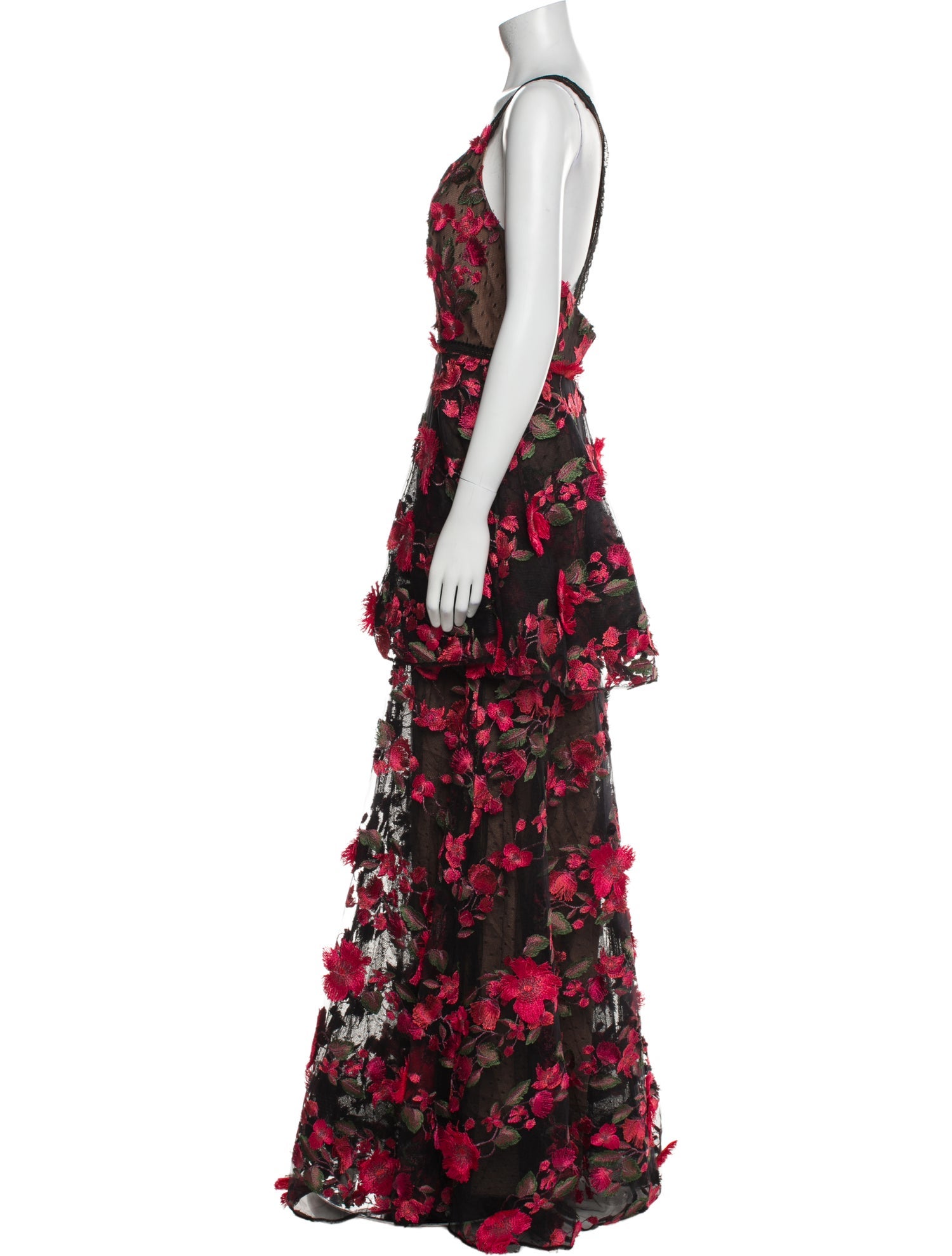 Marchesa Notte Nylon Long Dress w/ Tags