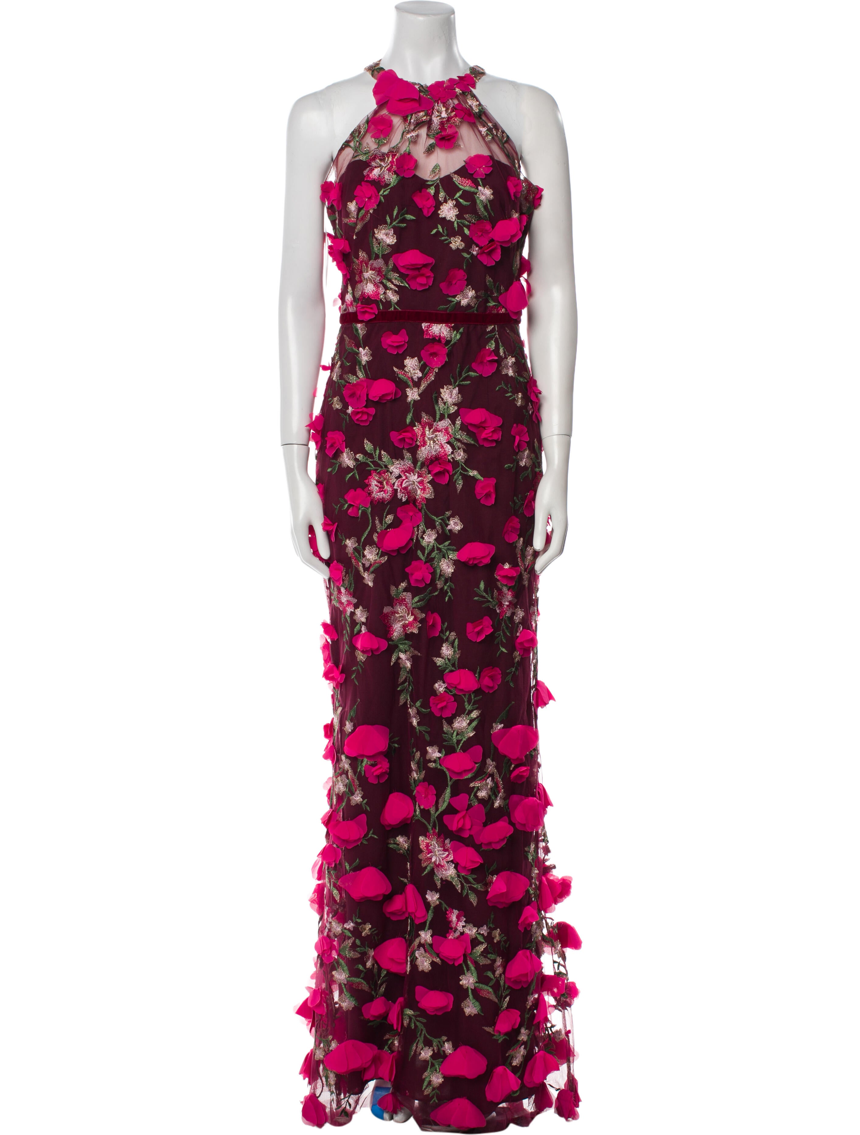 Marchesa Notte Nylon Long Dress