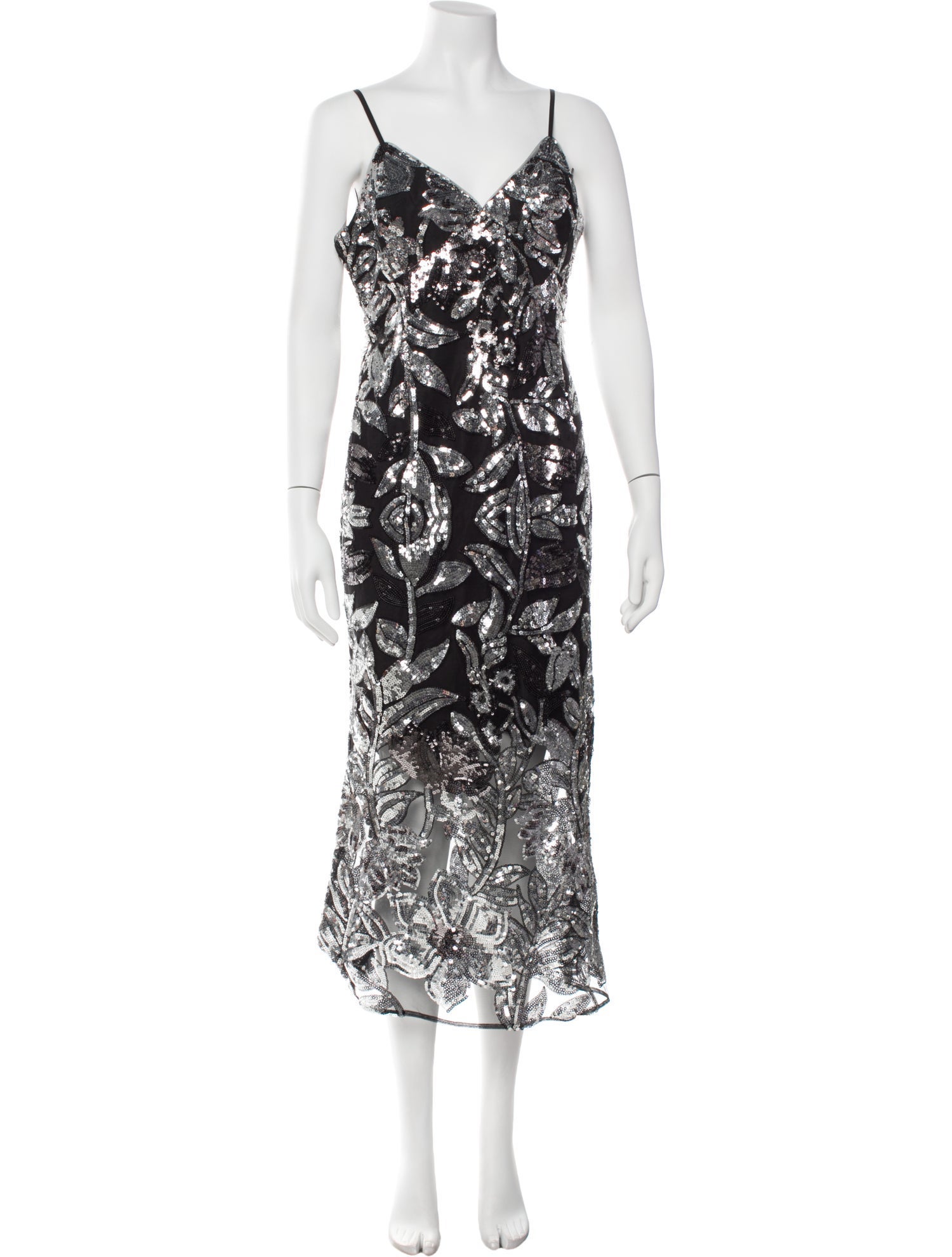 Marchesa Notte Floral Print Long Dress