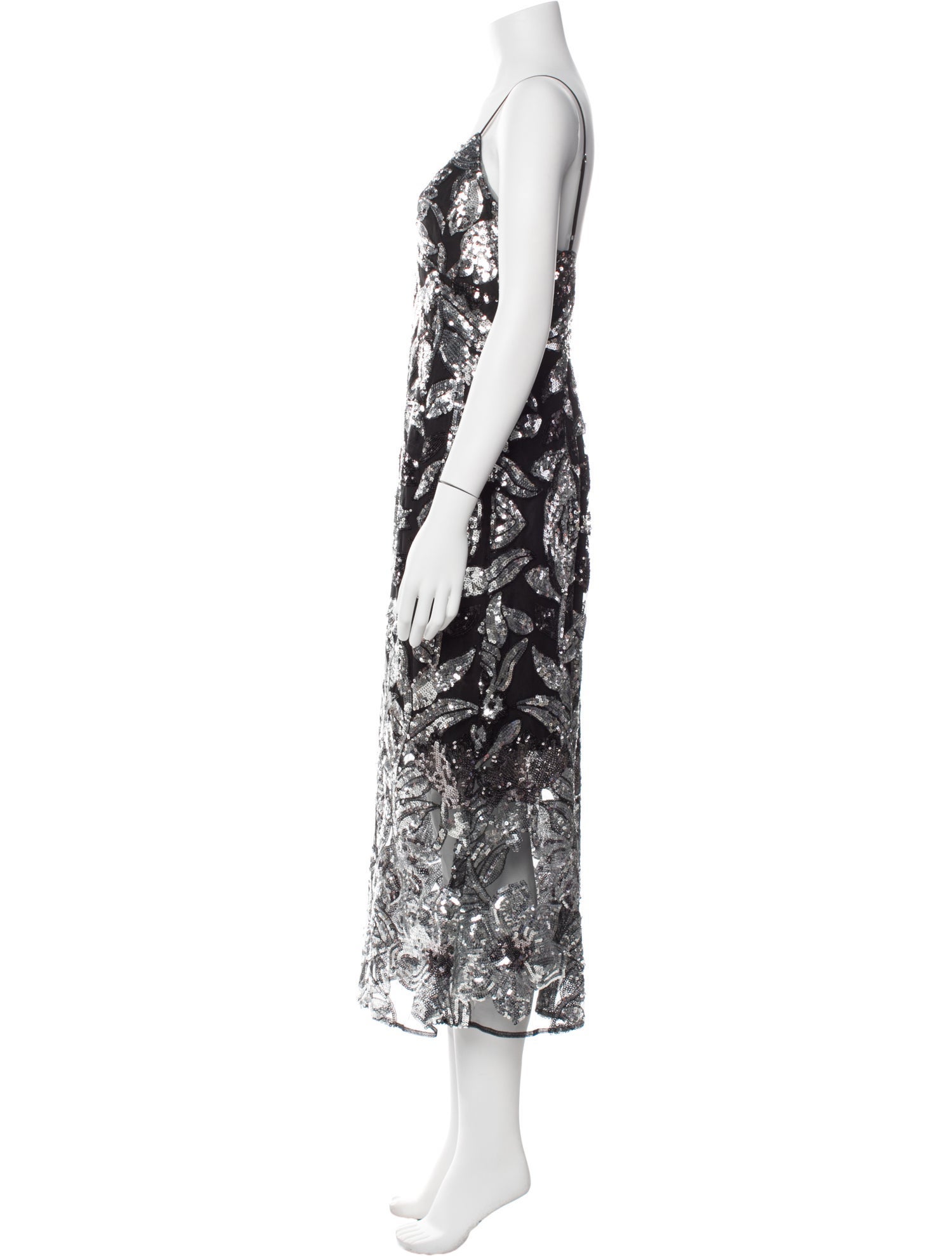 Marchesa Notte Floral Print Long Dress
