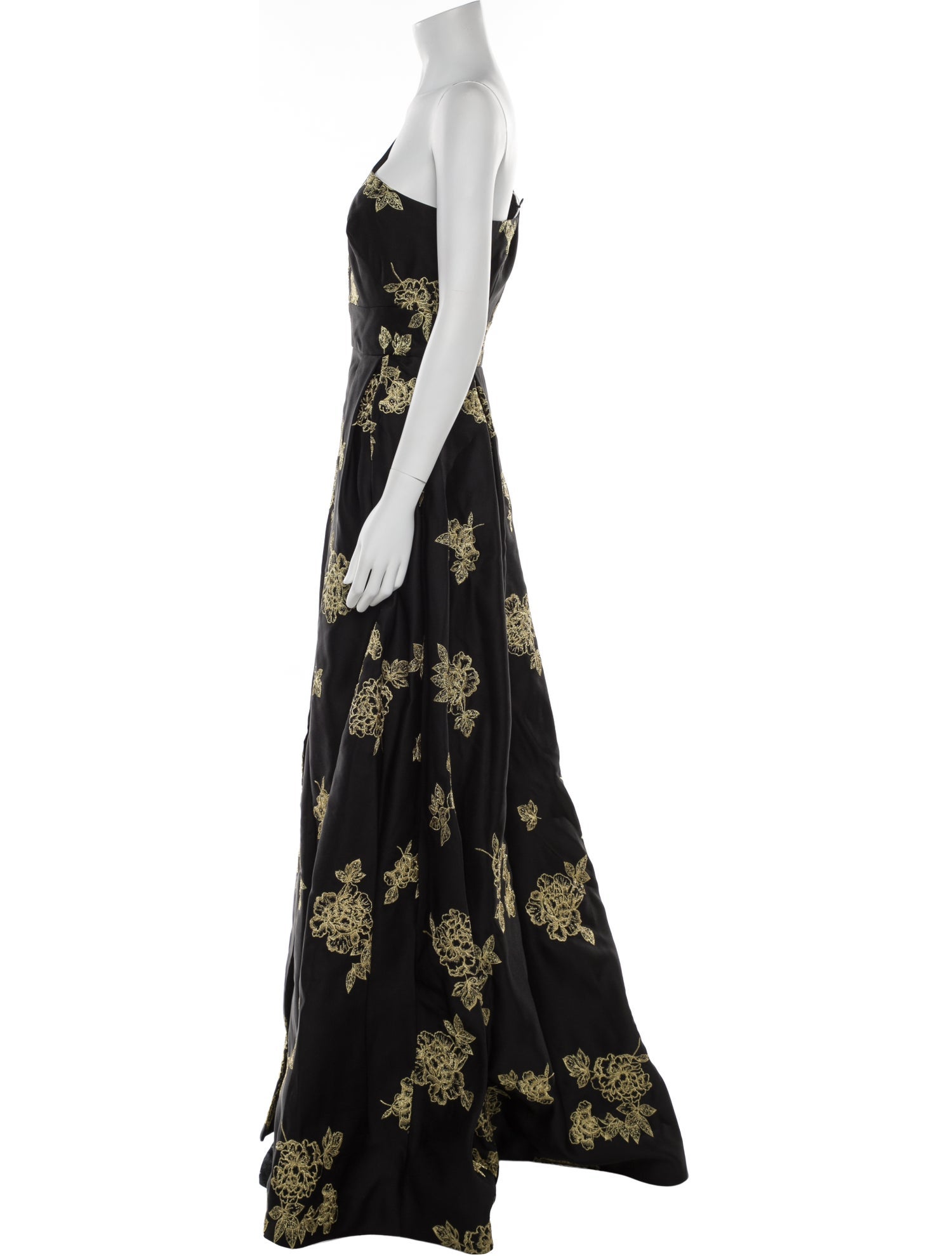Marchesa Notte Floral Print Long Dress