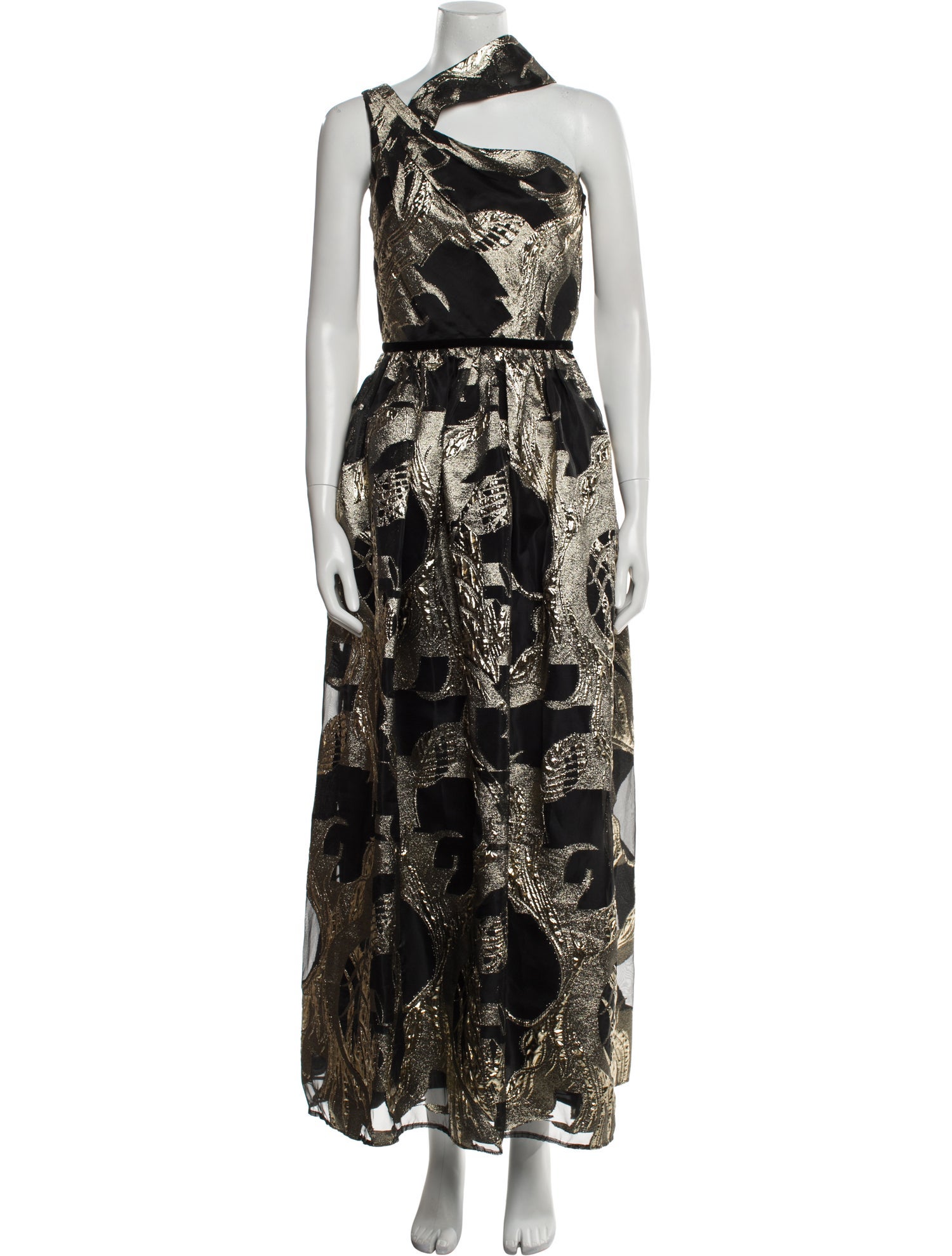Marchesa Notte Printed Long Dress
