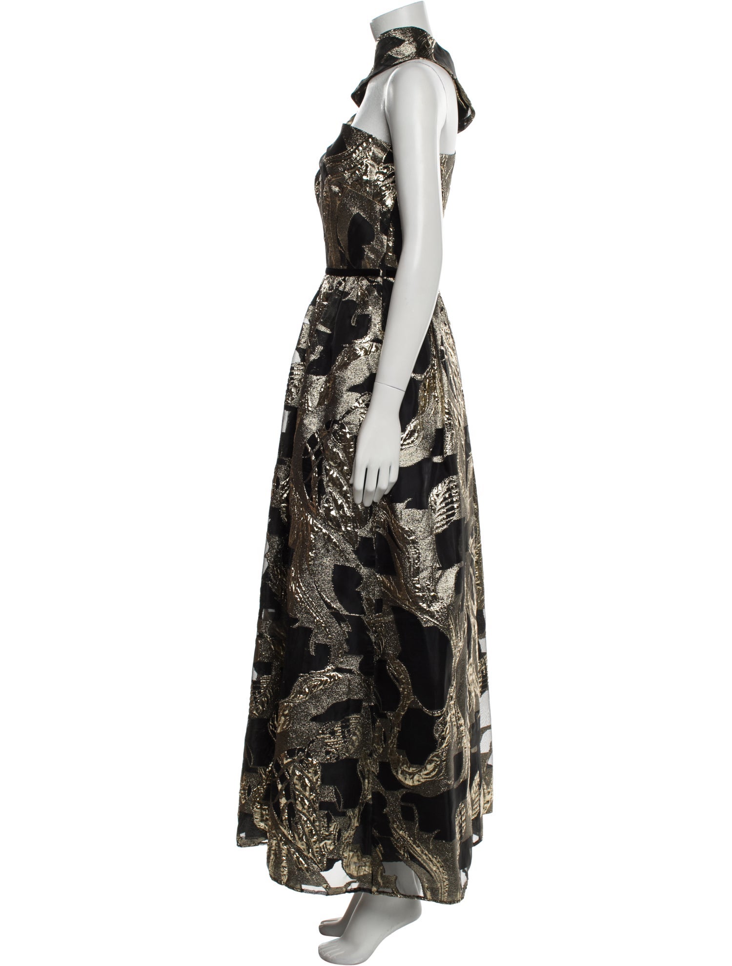 Marchesa Notte Printed Long Dress