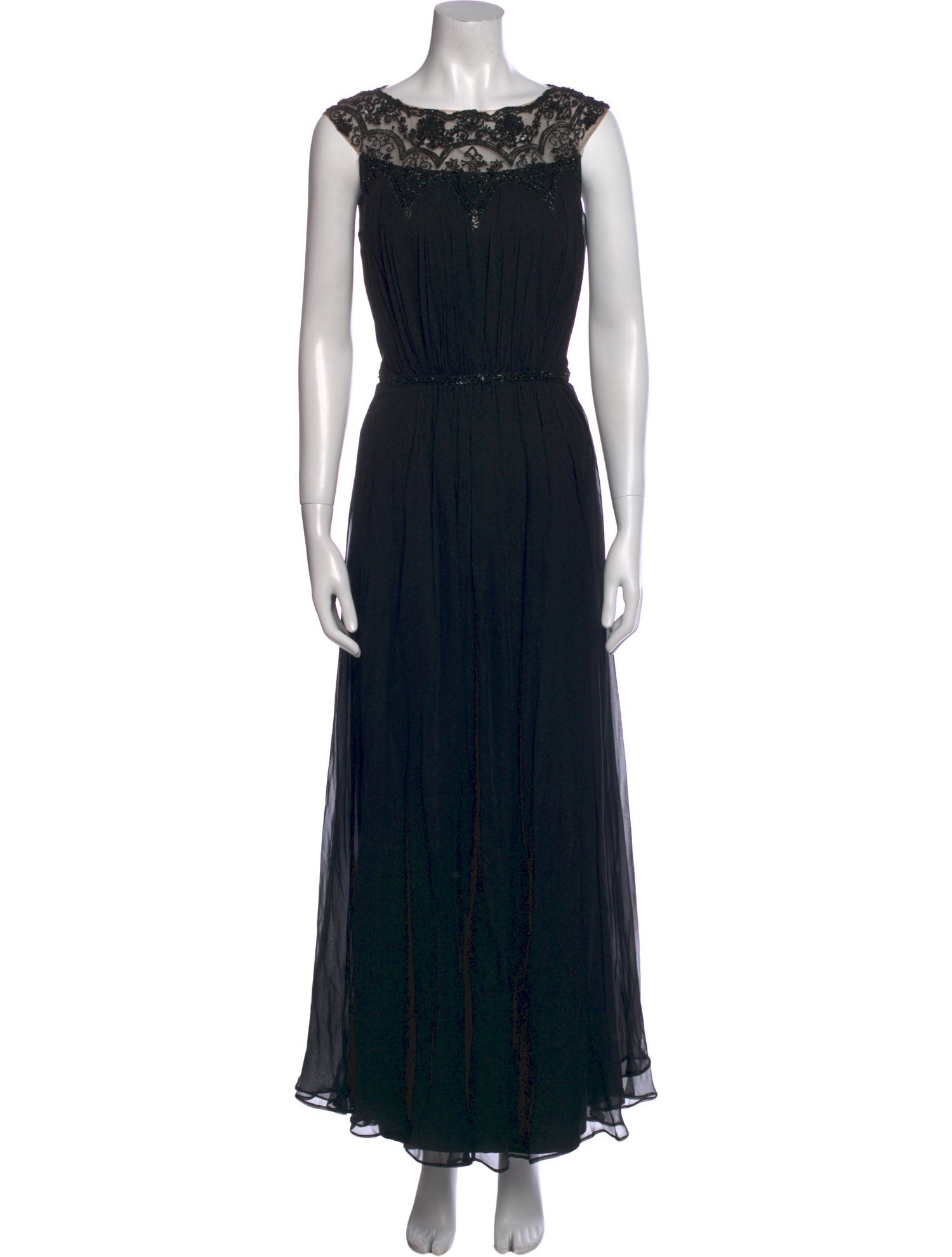 Marchesa Notte Silk Long Dress