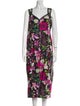 Marchesa Notte Floral Print Long Dress