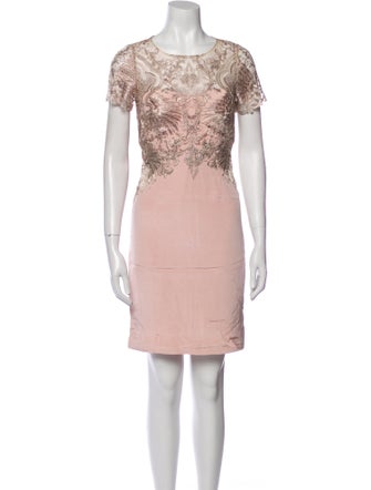 Marchesa Notte Silk Mini Dress