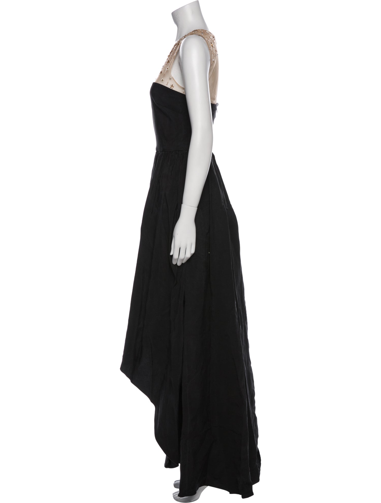 Marchesa Notte Scoop Neck Long Dress