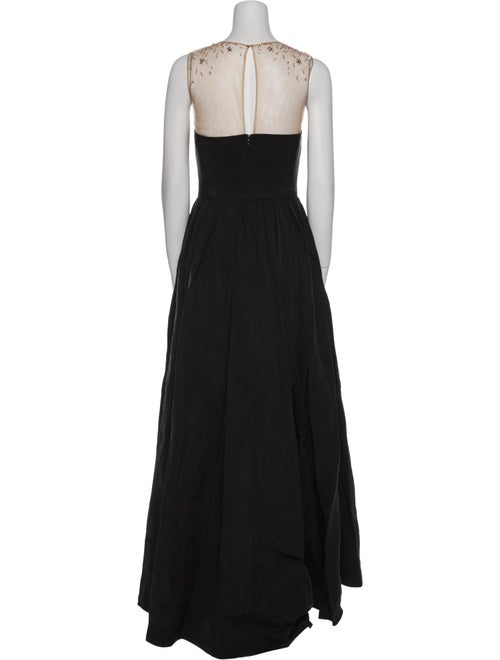 Marchesa Notte Scoop Neck Long Dress