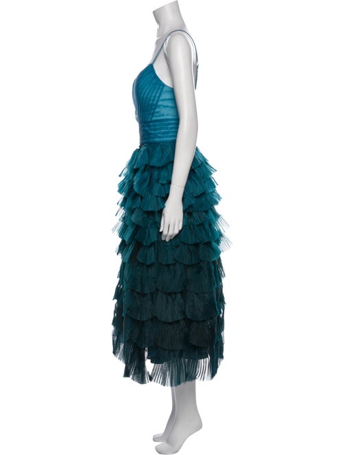 Marchesa Notte V-Neck Long Dress